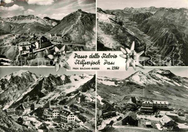 Stilfserjoch Passo dello Stelvio Pass Strasse Panorama