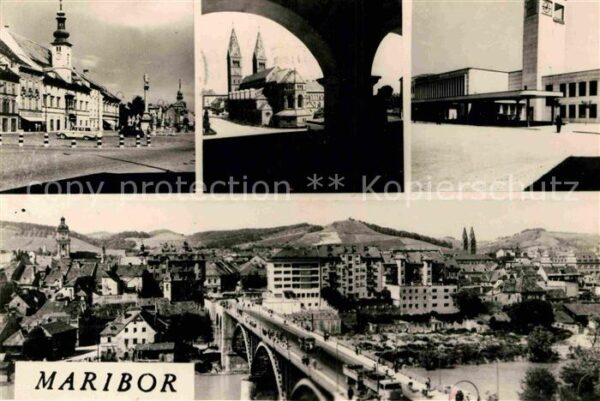 Maribor Marburg Drau Altstadt Brücke Kirchen