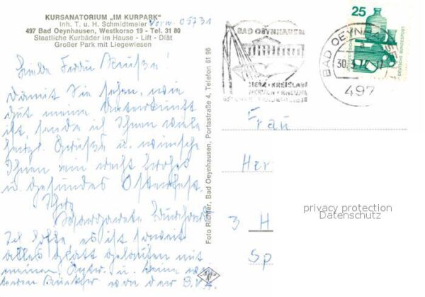 Bad Oeynhausen Kursanatorium im Kurpark – Bild 2