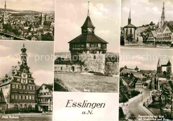 Esslingen Neckar Marktplatz Teilansicht Altes Rathaus Bu