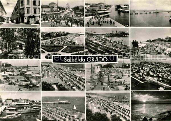 Grado Pineta Strand Hafen Altstadt Fliegeraufnahme S