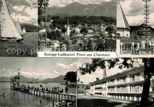 Prien Chiemsee Kurhaus Kirche Platz Seebad