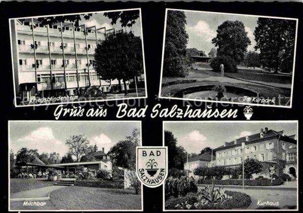 Bad Salzhausen Kurpark Kriegsblindenheim Milchbar Kurh