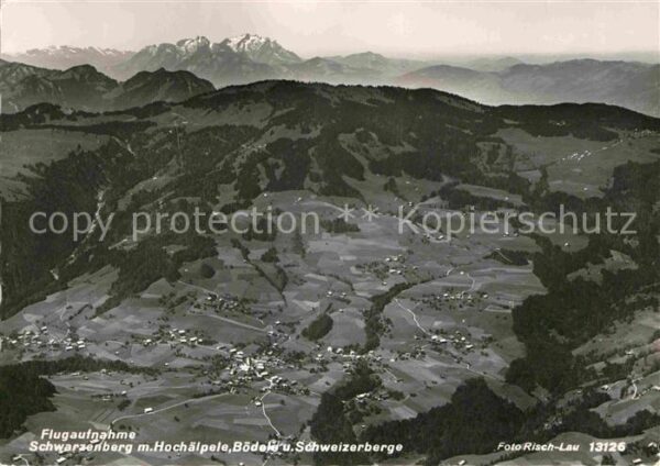 Schwarzenberg Boehmerwald Fliegeraufnahme