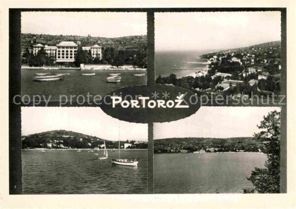 Portoroz Hafen Bucht Teilansicht