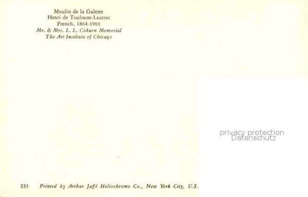 Kuenstlerkarte Moulin de la Galette Henri de Toulouse- – Bild 2