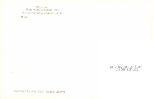 Kuenstlerkarte Cezanne Man with a Straw Hat – Bild 2