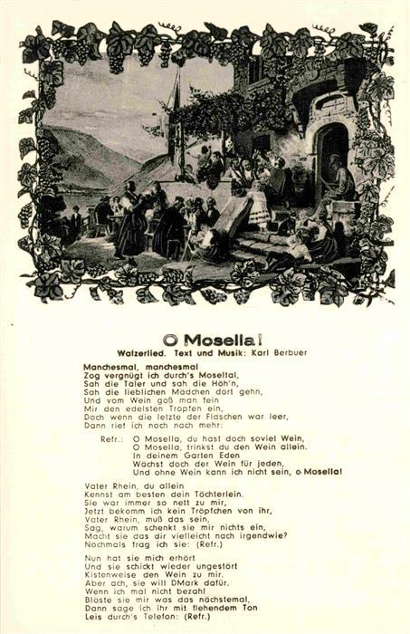 Liederkarte O Mosella Karl Berbuer
