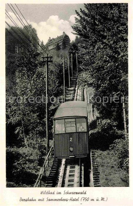 Zahnradbahn Wildbad Schwarzwald Sommerberg-Hotel
