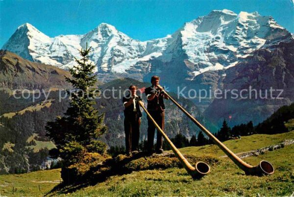 Alphorn Alphornbläser Mürren Eiger Mönch Jungfr