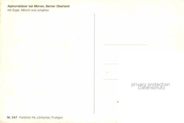 Alphorn Alphornbläser Mürren Eiger Mönch Jungfr – Bild 2