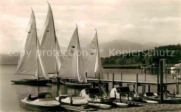 Segelboote Chiemsee Kampenwand