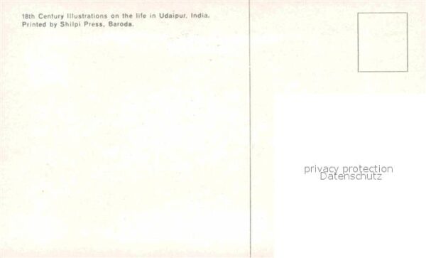 Kuenstlerkarte Shilpi Press Life in Udaipur 18th Centu – Bild 2