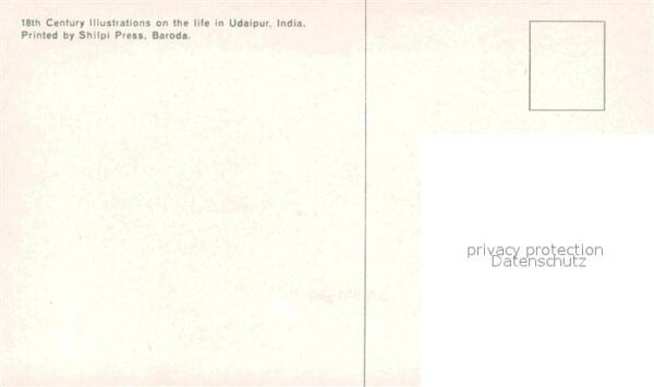 Kuenstlerkarte Shilpi Press Life in Udaipur 18th Centu – Bild 2