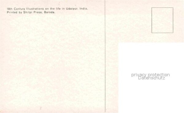 Kuenstlerkarte Shilpi Press Life in Udaipur 18th Centu – Bild 2