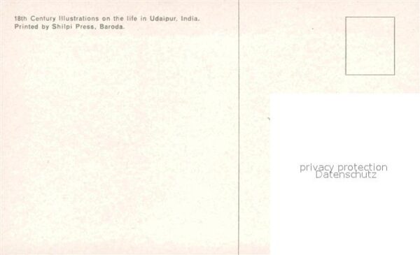 Kuenstlerkarte Shilpi Press Life in Udaipur 18th Centu – Bild 2
