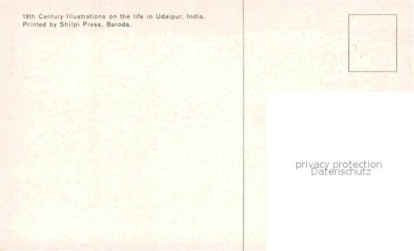 Kuenstlerkarte Shilpi Press Life in Udaipur 18th Centu – Bild 2