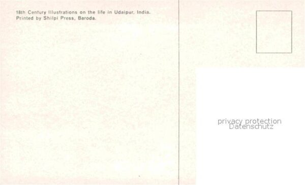 Kuenstlerkarte Shilpi Press Life in Udaipur 18th Centu – Bild 2
