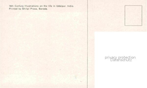 Kuenstlerkarte Shilpi Press Life in Udaipur 18th Centu – Bild 2