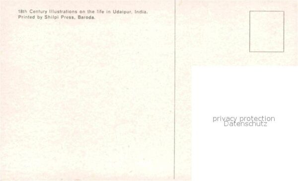 Kuenstlerkarte Shilpi Press Life in Udaipur 18th Centu – Bild 2
