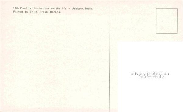 Kuenstlerkarte Shilpi Press Life in Udaipur 18th Centu – Bild 2