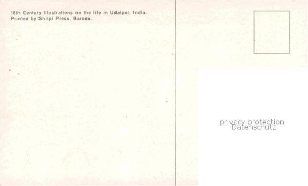 Kuenstlerkarte Shilpi Press Life in Udaipur 18th Centu – Bild 2