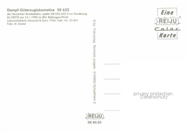Lokomotive Dampf-Güterzuglokomotive 50622 Deutsche – Bild 2