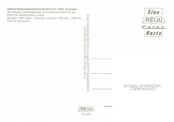Lokomotive Elektro-Güterzuglokomotive Be 6/8 III N – Bild 2