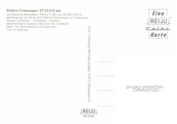 Lokomotive Elektro-Triebwagen ET 25015 a/b Deutsch – Bild 2