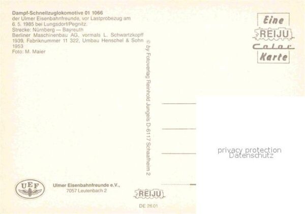 Lokomotive Dampf-Schnellzuglokomotive 01 1066 Ulme – Bild 2
