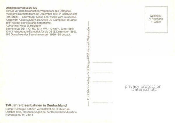 Lokomotive Dampflokomotive 23105 Deutsche Bahn Bad – Bild 2