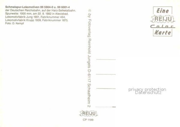 Lokomotive Schmalspur-Lokomotiven 995904-0 und 996 – Bild 2