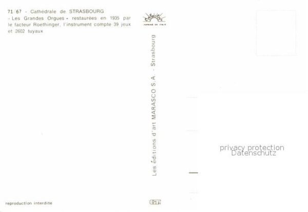 Kirchenorgel Cathedrale Strasbourg – Bild 2