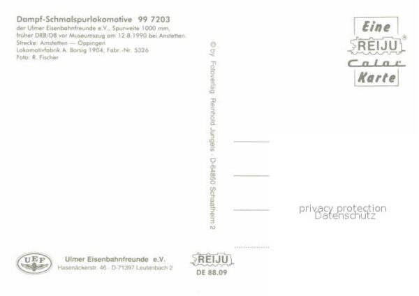 Lokomotive Dampf-Schmalspurlokomotive 997203 Ulmer – Bild 2