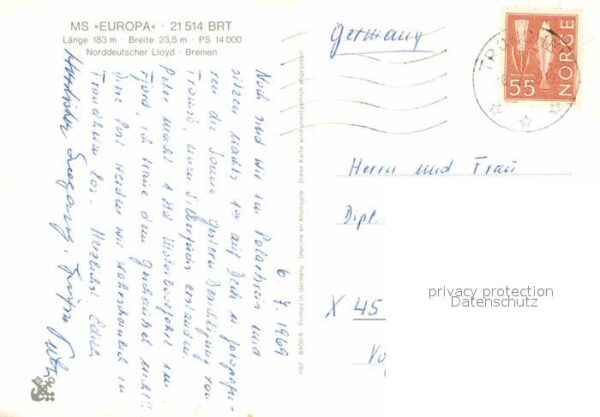 Dampfer Oceanliner MS Europa – Bild 2
