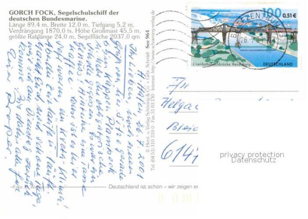 Segelschiffe Gorch Fock Deutsche Bundesmarine – Bild 2