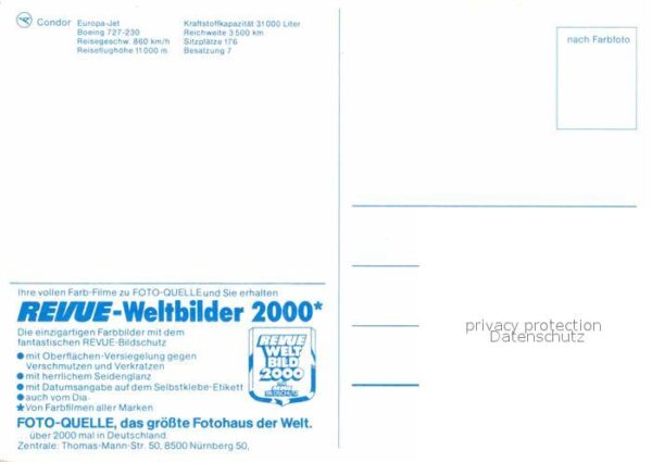 Flugzeuge Zivil Condor Europa-Jet Boeing 727-230 – Bild 2