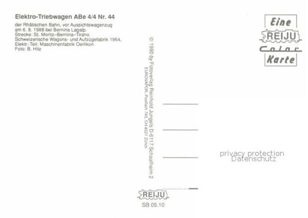 Eisenbahn Elektro-Triebwagen ABe 4/4 Nr. 44 Rhäti – Bild 2
