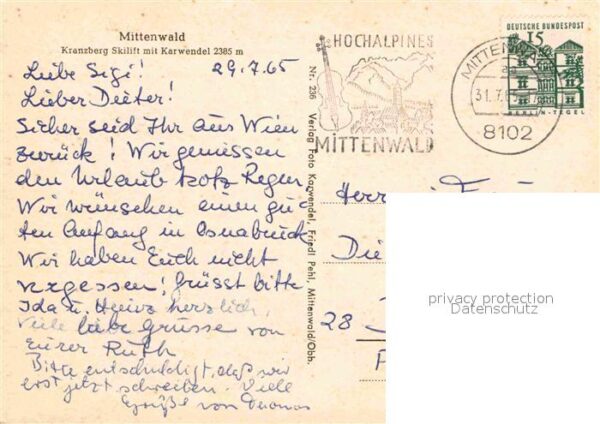 Sessellift Kranzberg Mittenwald Karwendel – Bild 2
