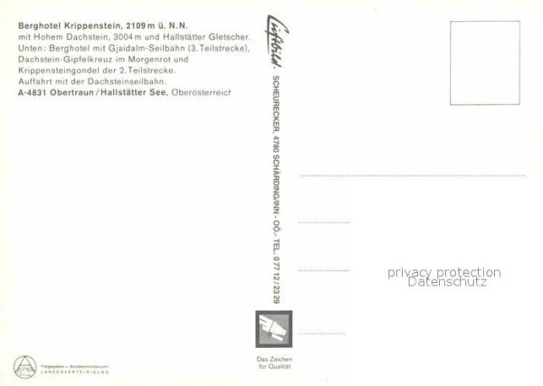 Seilbahn Dachstein Berghotel Krippenstein Gipfel – Bild 2