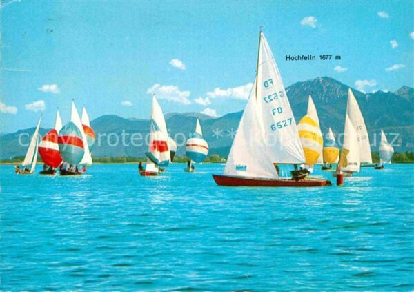 Segelboote Segelregatta Chiemsee Hochfelln