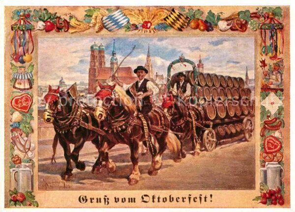 Oktoberfest Brauerei-Pferdegespann