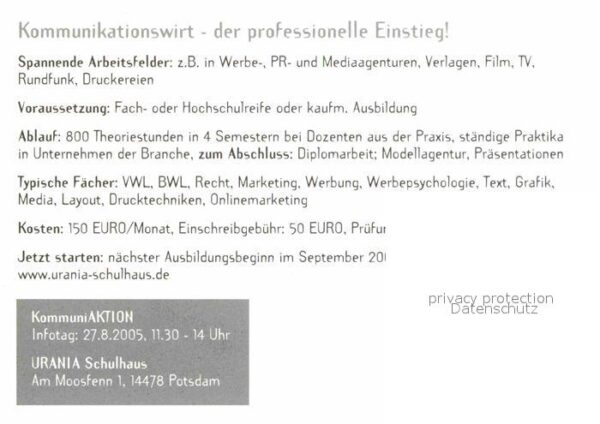 Affen Werbung Urania Schulhaus Potsdam Kommun – Bild 2