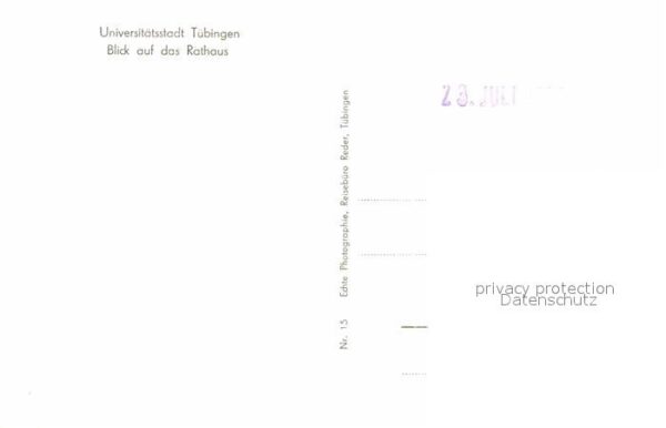 Tuebingen Blick auf das Rathaus Türschild – Bild 2