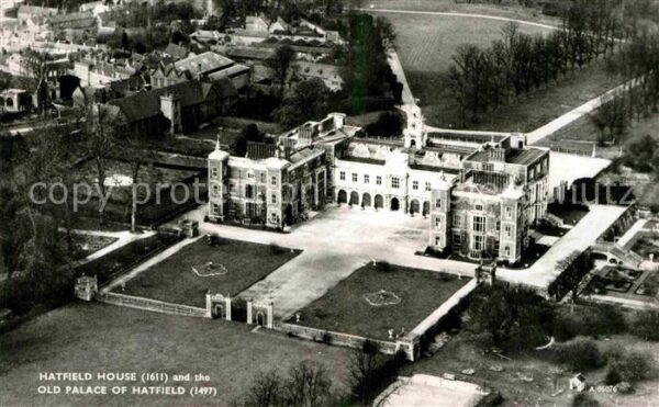 Hatfield Welwyn Hatfield Hatfield House and old Palace aerial vi