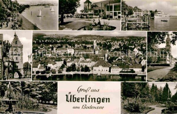 Ueberlingen Bodensee Teilansichten Tor Park Brunnen Fliegera