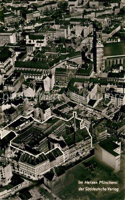 Muenchen Innenstadt Fliegeraufnahme
