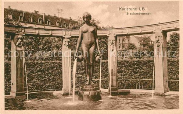 Karlsruhe Baden Stephanbrunnen Statue
