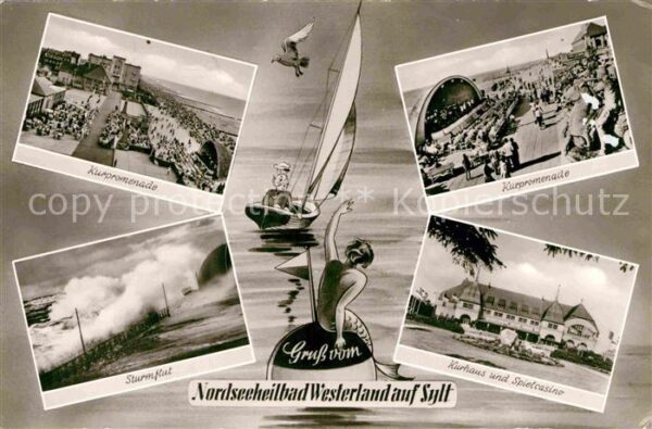 Westerland Sylt Kurpromenade Sturmflut Kurpromenade Kur