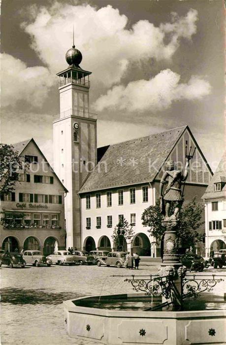 Freudenstadt Marktplatz mit Rathaus Kurort im Schwar